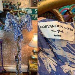 Koos van den akker, Sheer blue/white floral top.  ❤️